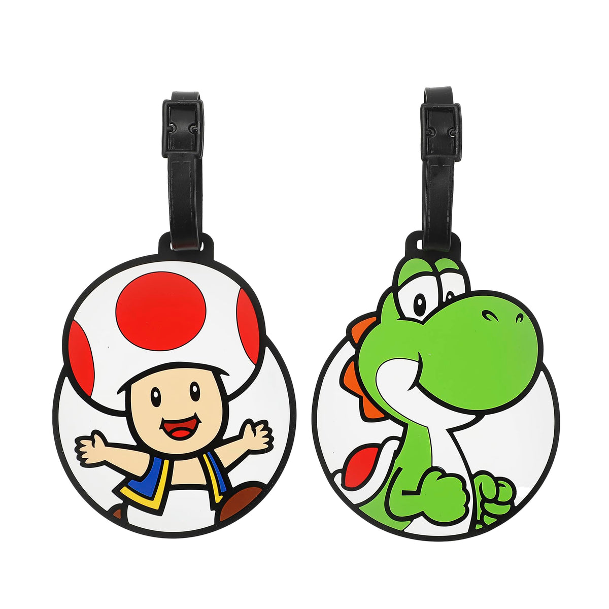 Super Mario Bros Toad & Yoshi 2-Pack Luggage Tag Set