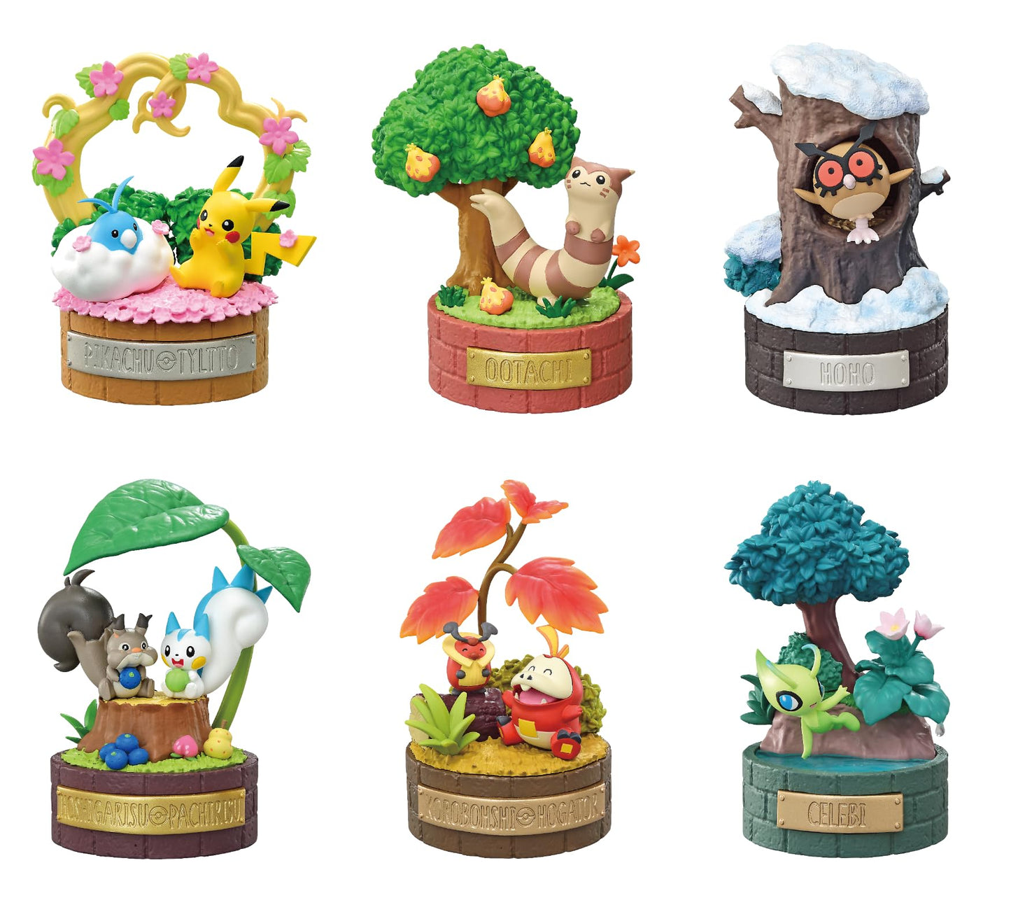 Reement Pokémon Forest Small Nothing Series Peaceful Moments! 8 Pieces, 1 Box, Single Size (H x W x D): 4.5 x 2.8 x 2.8 inches (115 x 70 x 70 mm), PVC, ABS