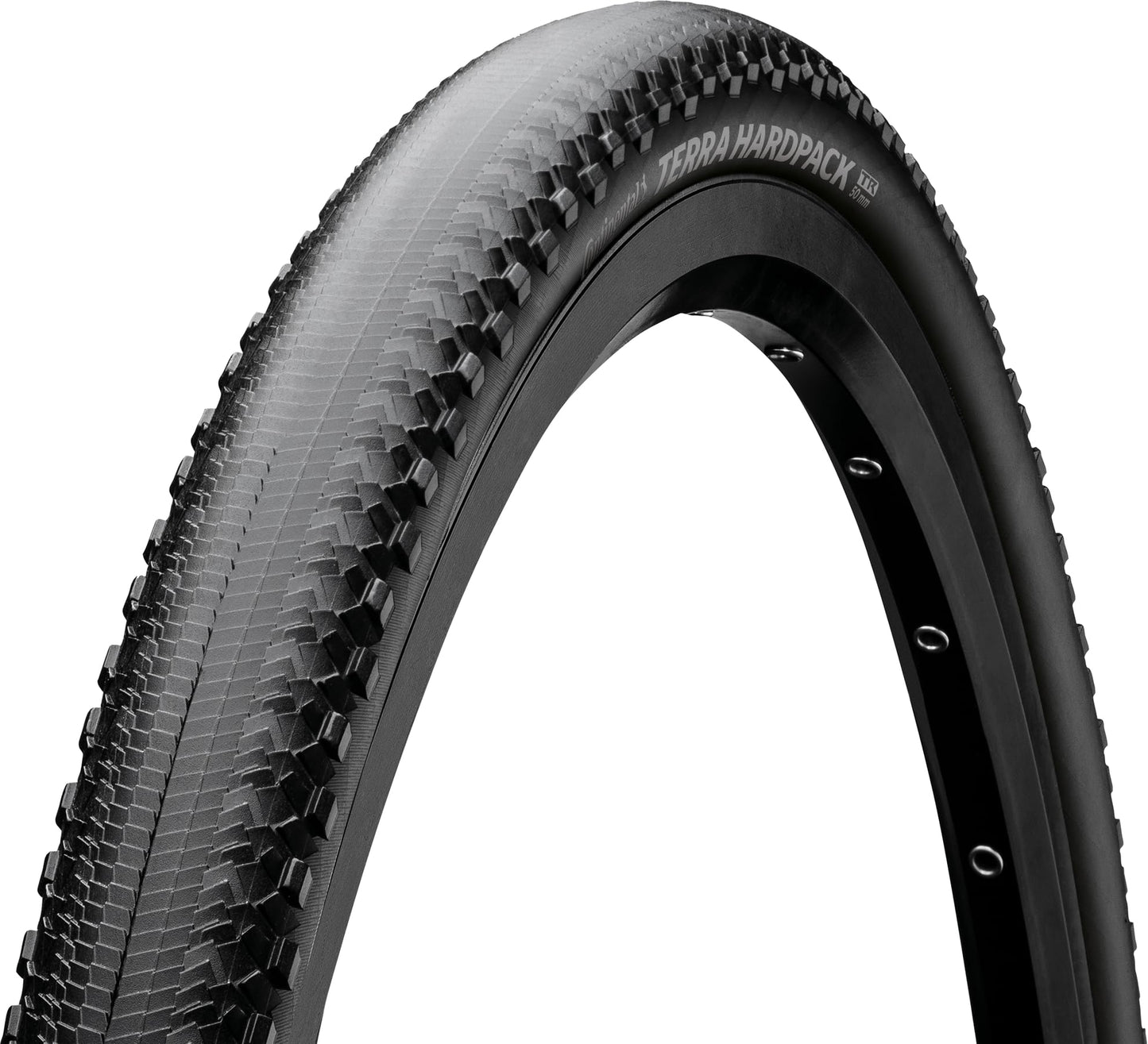 Continental Terra Hardpack - Black - Tubeless Gravel Bike Tire | Make Light Work of Hardpack - E25 Ebike Rated - 650bx50, PureGrip, ShieldWall