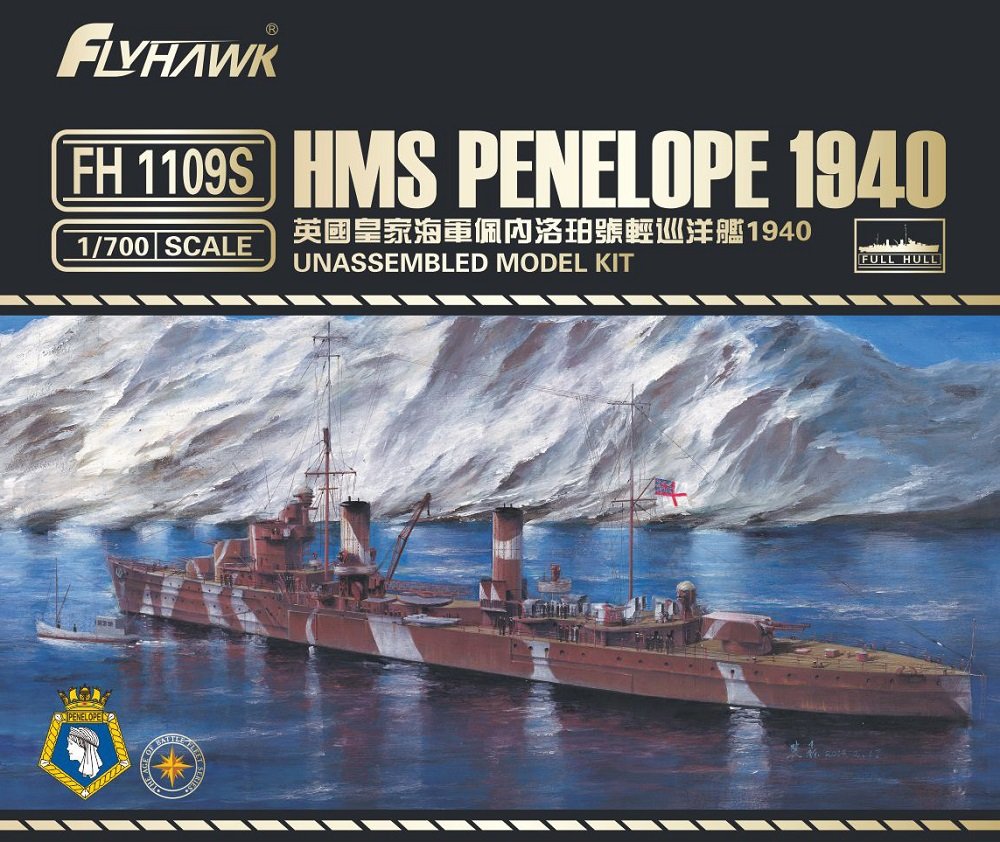 フライホークモデル Flyhawk Model FLYFH1109S 1/700 British Navy Light Cruiser Penelope 1940 Special Kit Plastic Model
