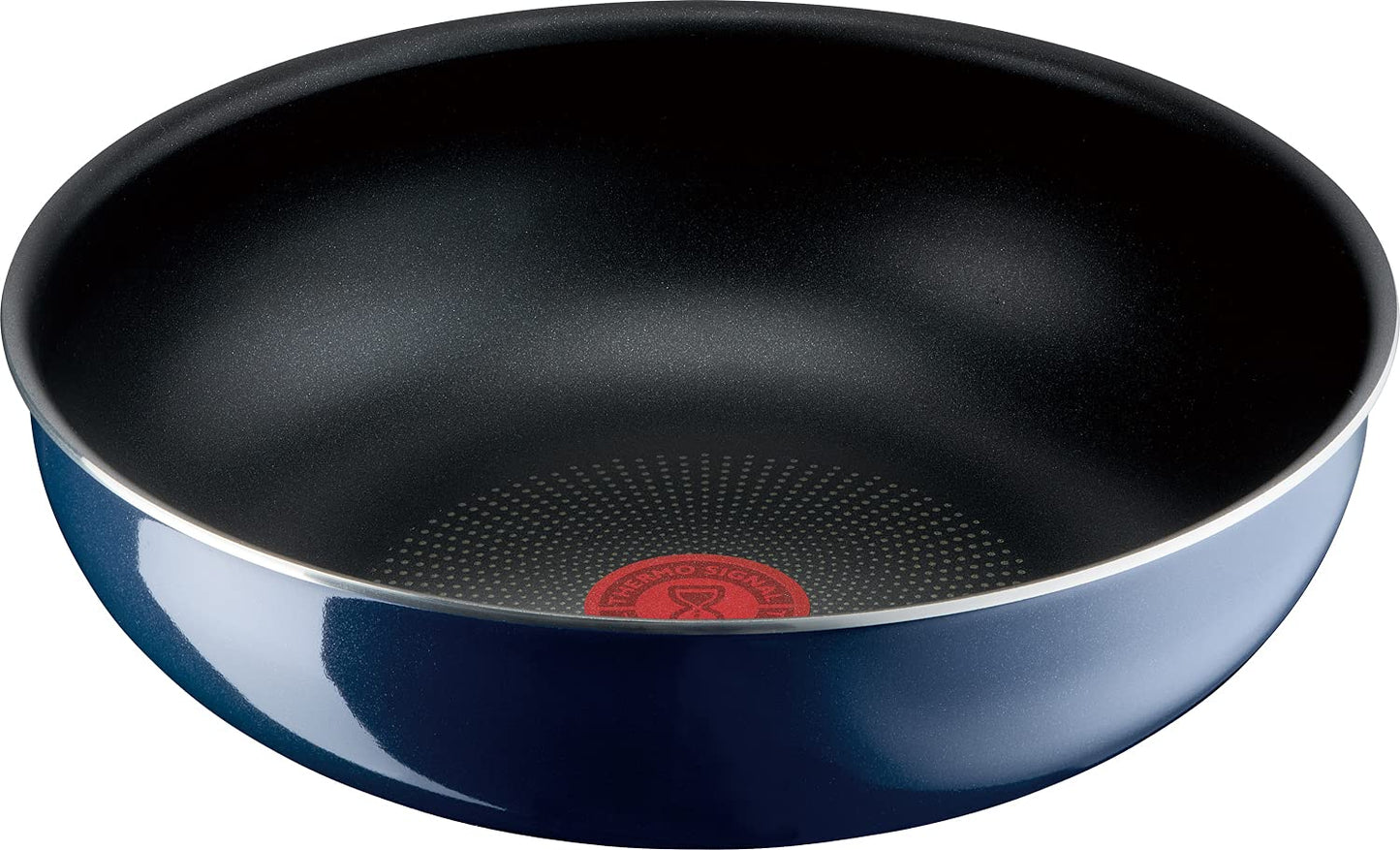Tefal T-fal L43777 Frying Pan with Removable Handle, 10.2 inches (26 cm), Deep Frying Pan, Non-sticking, Notification Mark for Optimal Temperature, For Gas Fire, Ingenio Neo Royal Blue Intense Wok