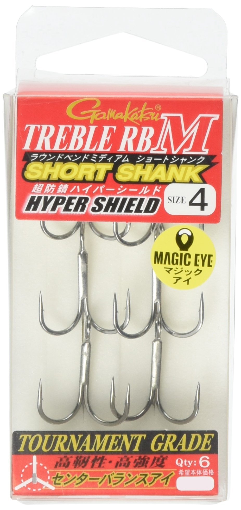 Gamakatsu Treble Hook Rose Treble RB-M Short Shank (HPS) #4