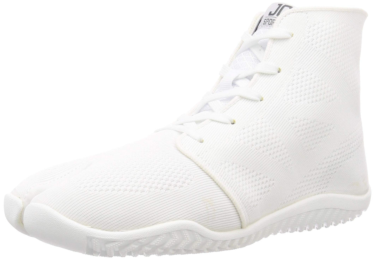 Marugo Tabi Action Shoes Split Toe Breathable Sneakers Sports Jog II (6.5 Wide Women / 5 Medium Men, White)