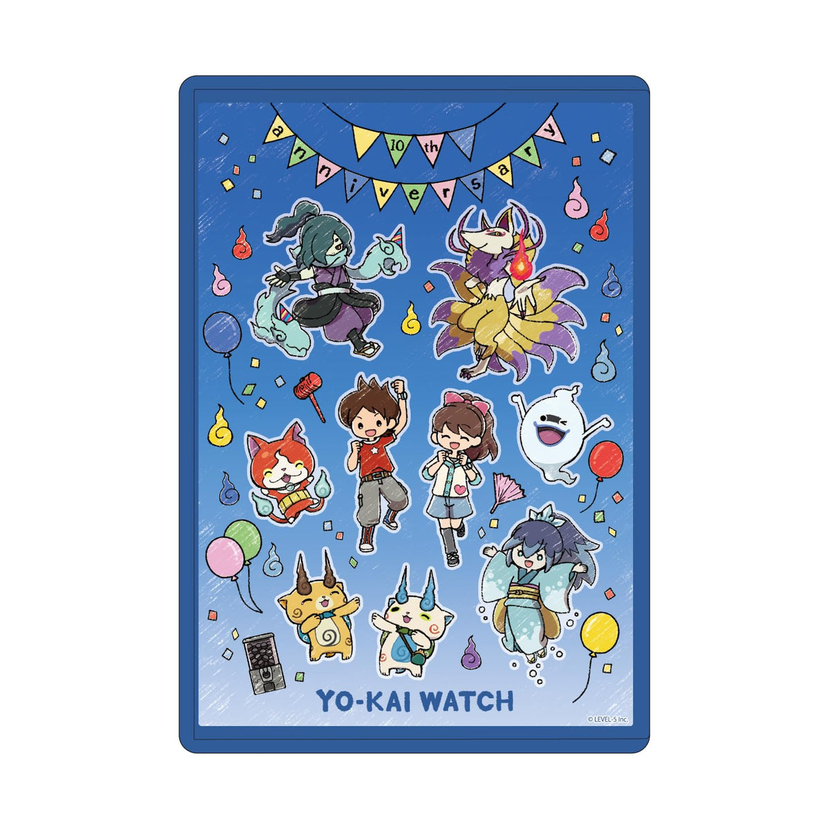 Yo-Kai Watch 03 10th Anniversary Ver. Sky Blue [Graph Art Illustration] Character Clear Case