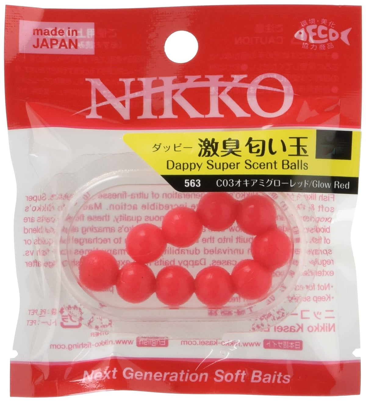 Nikko Dappy Super #10 Scent Balls, Glow Red