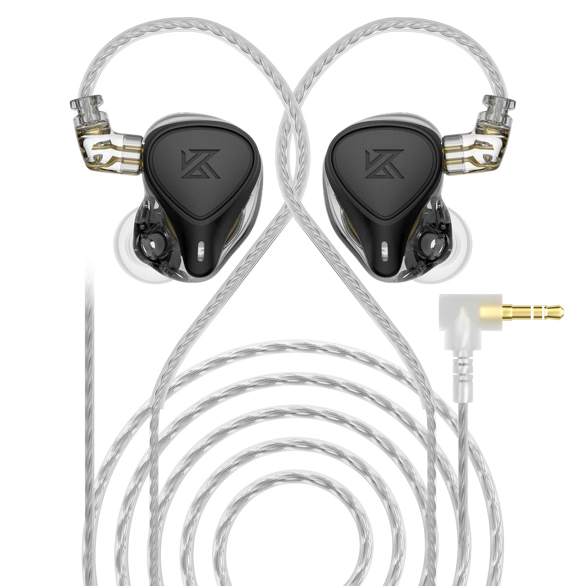 KZ ZEX Pro HiFi in Ears Monitors, KZ ZEX Pro IEM Earbuds with 1 Electrostatic Driver 1 Dynamic Driver 1 Balanced Armature Driver Hybrid Earphones Headphones for Audiophiles Musician (no mic, Black)