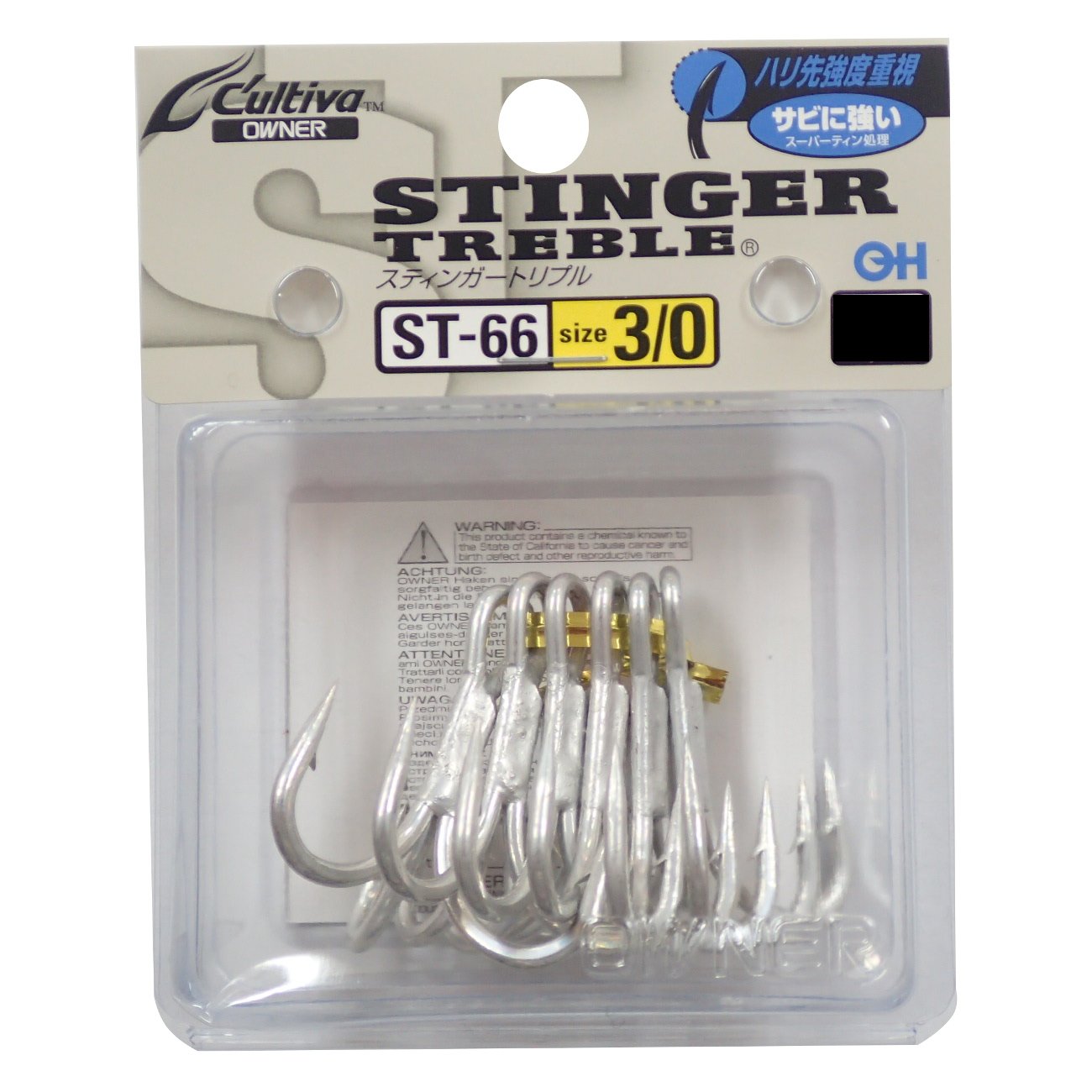 Owner ST-66 Triple Hook Stinger Triple Hook 3/0 11519