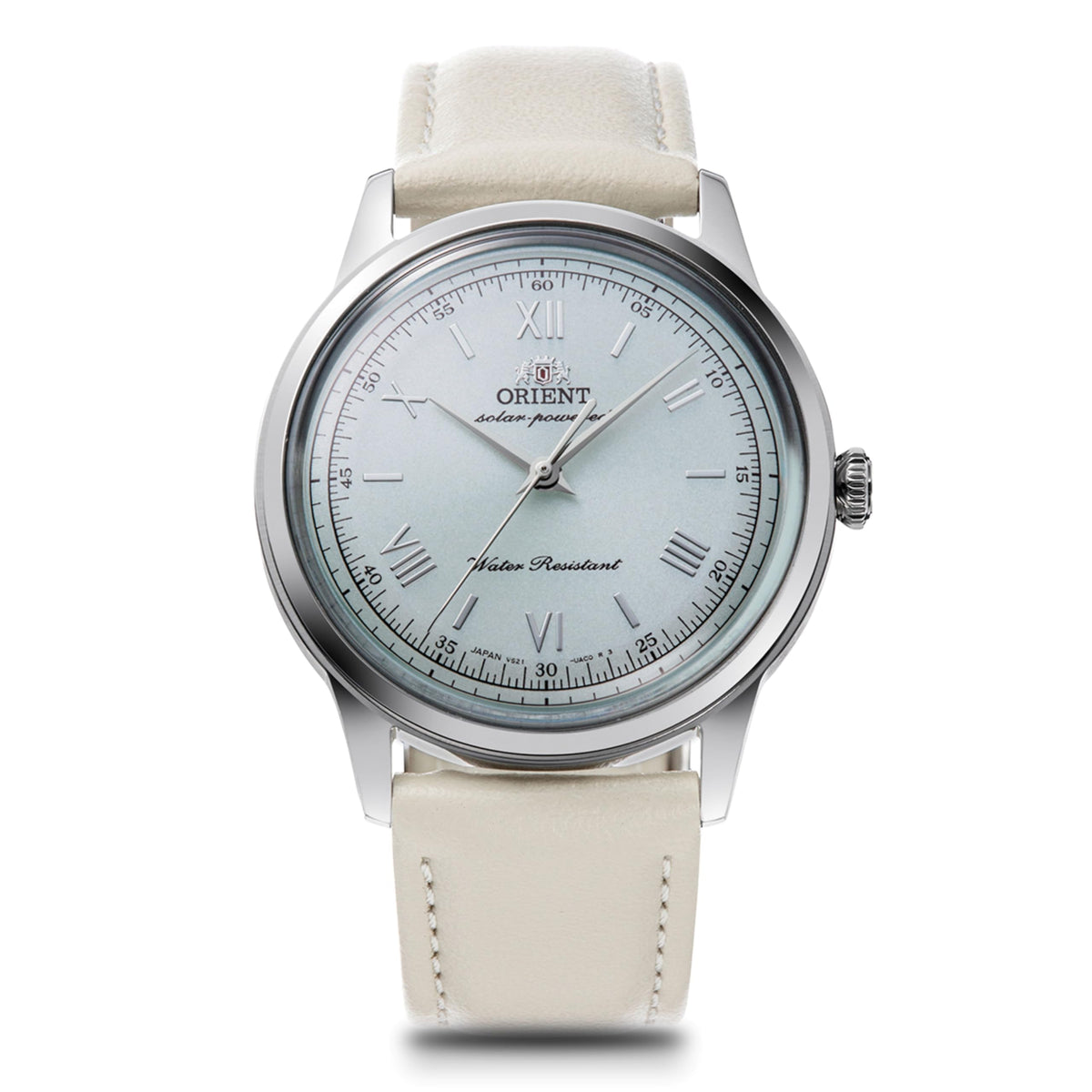 Orient Watch Orient Bambino Bambino Solar Solar Powered Wristwatch, Pale Green