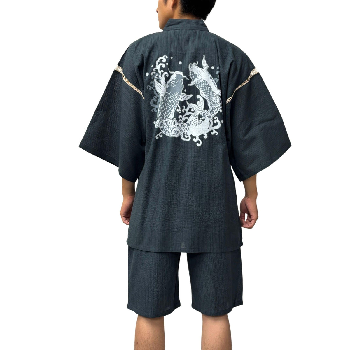 Edoten Japan 100% Cotton Jimbei Original Printing Climb Navy XL