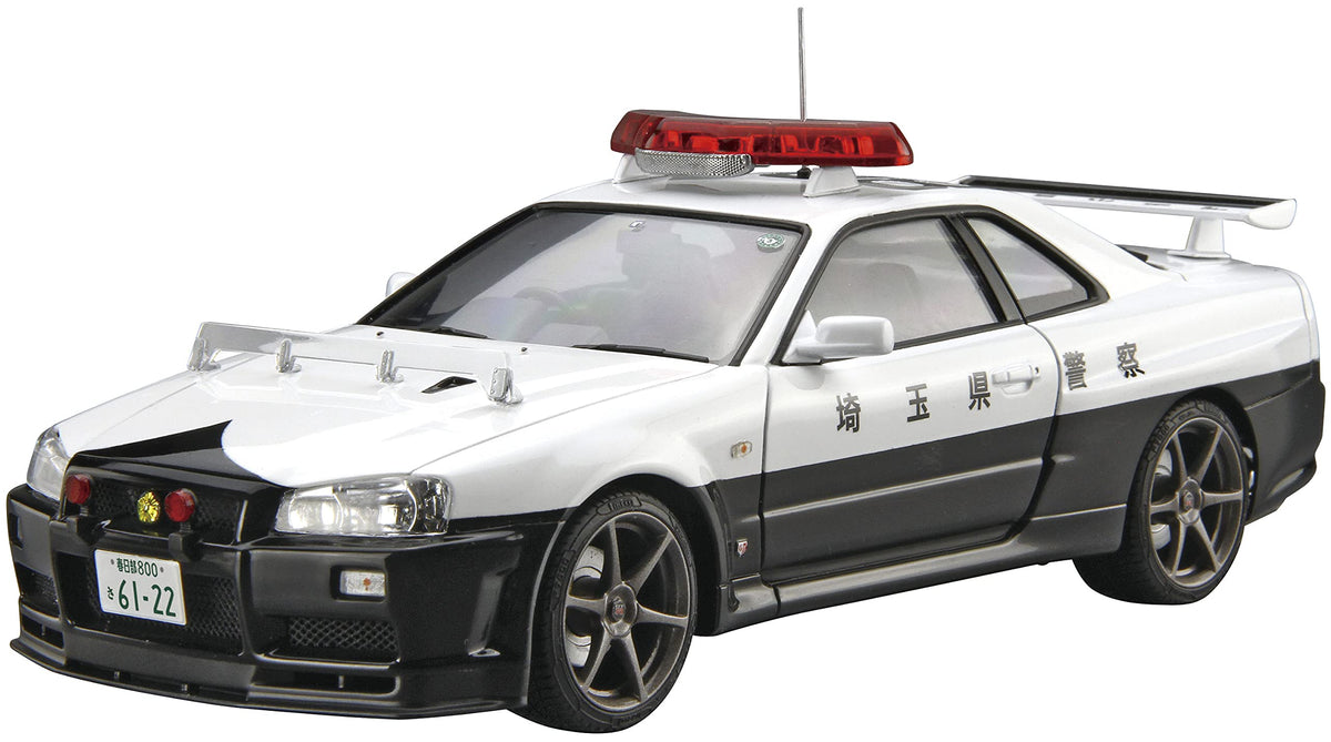 Aoshima Bunka Kyozai 1/24 The Patrol Car Series No.1 Nissan BNR34 Skyline GT-R Patrol Car 1999 Plastic Model