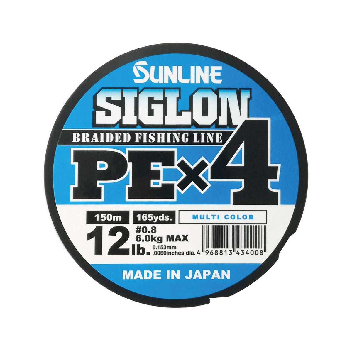SUNLINE Line Sigron PEx4, 164.0 yd (150 m), 5 Colors, No. 0.8, 12LB J