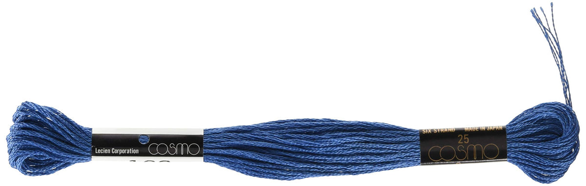 Lecien Japan 2512-166 Cosmo Cotton Embroidery Floss, 8m, Skein Blue