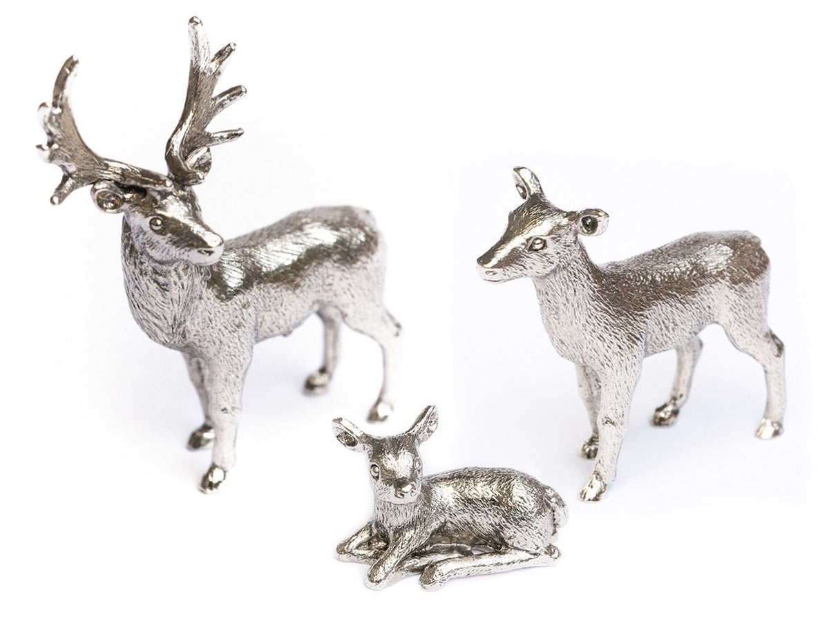 Stag Doe Fawn Made in UK Artistic Style Figurine Collection