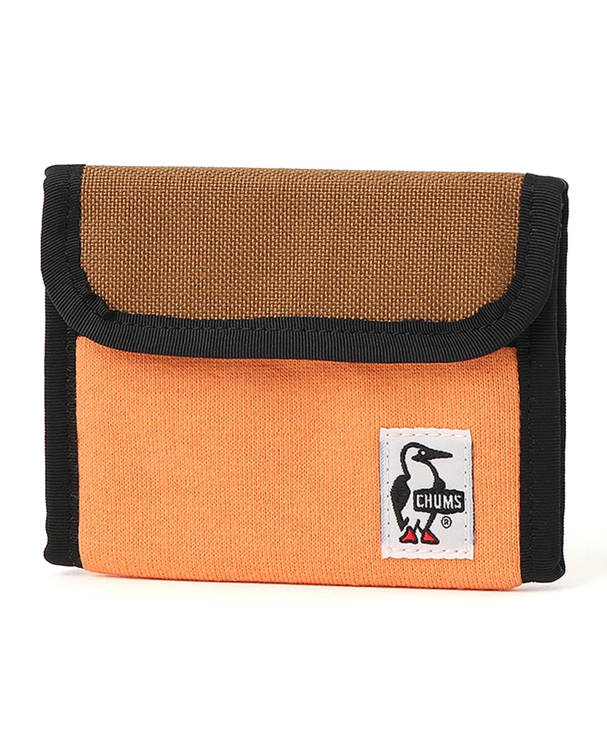 Chums Men's Trifold Wallet Sweat Nylon, Orange/Lt.Brown, One Size