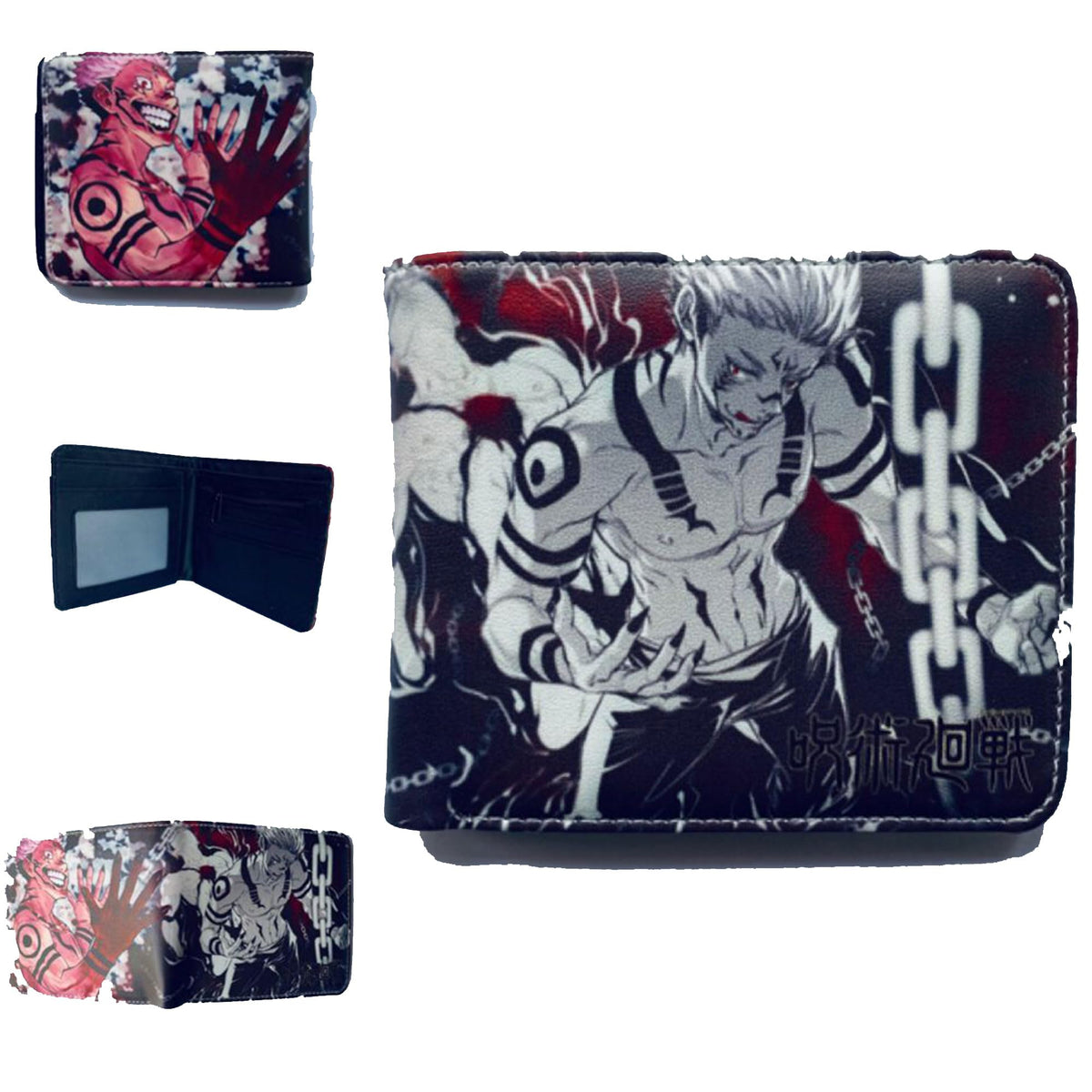 TANSHOW Wallet Can Accommodate Credit Cards Cash Burable Clutch Anime Wallet for Women Men, Ryomen Sukuna, XL, Casual