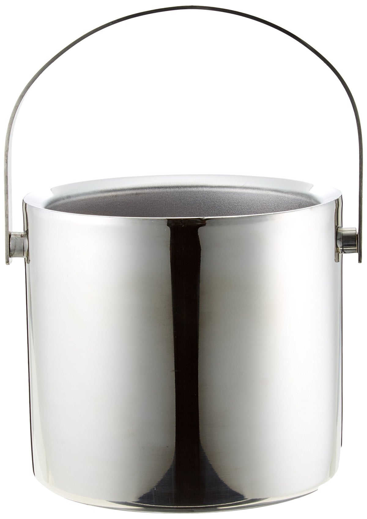 Three Arrow Planning PAI62 NK Double Ice Pail with Tongs, Stainless Steel, Japan