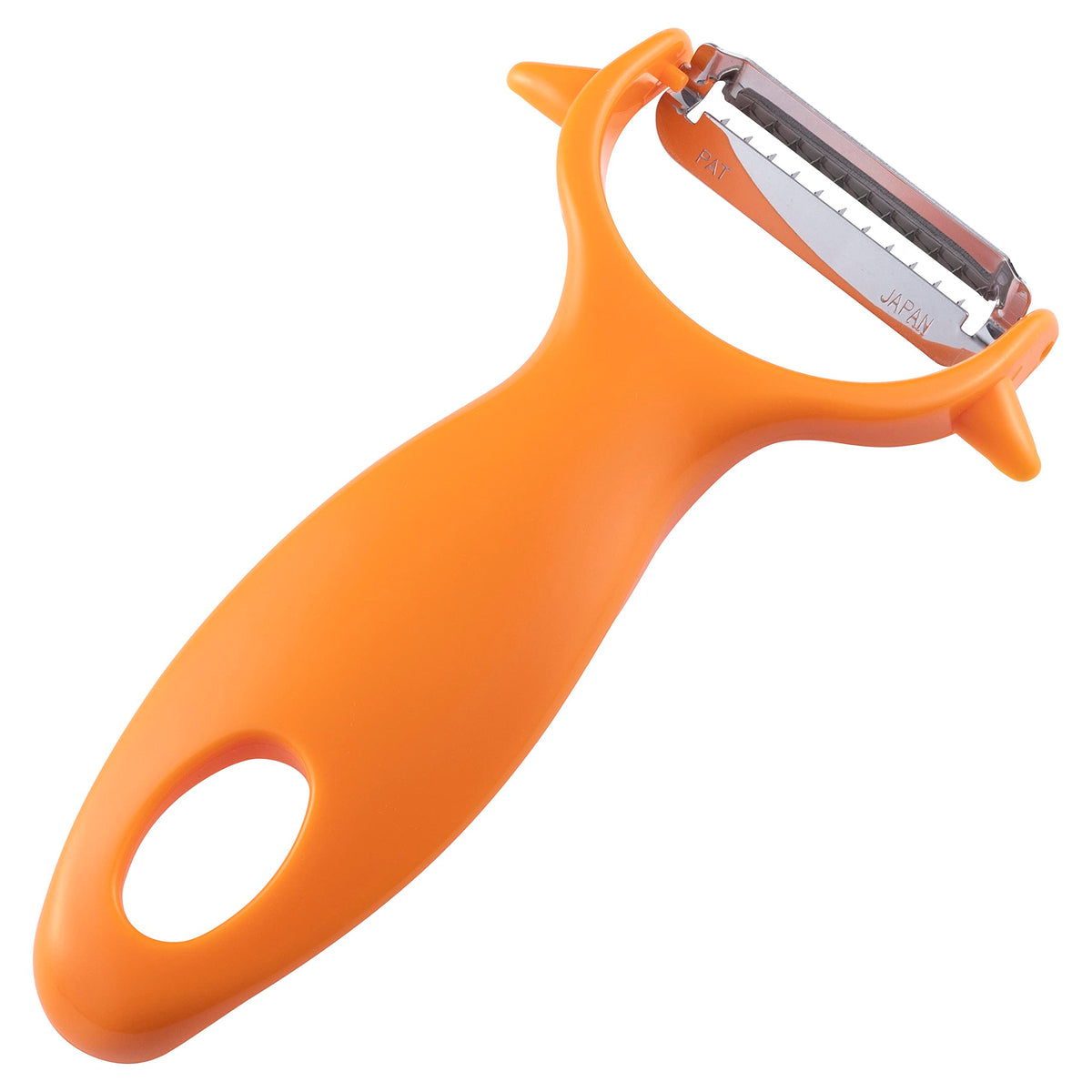 Kai Corporation DH8171 KAI Kimpira Peeler, 0.1 inches (3 mm), Wide, Cut, Vegetables, Julienne Potato, Sprout Remover, Dishwasher Safe, Orange, Made in Japan