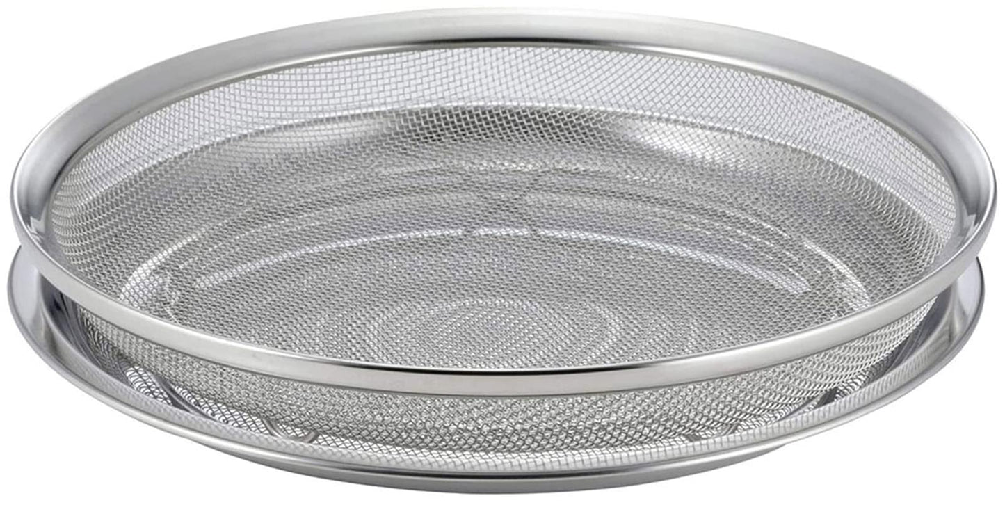 Shimomura Planning 39912 Colander Tray Set, 9.8 inches (25 cm), Made in Japan, Dishwasher-Safe, Serving Ingredients, For Draining Vegetables, 14 Mesh, Somen Noodles, Buckwheat Pot, Boncolander,