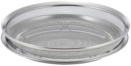 Shimomura Planning 39912 Colander Tray Set, 9.8 inches (25 cm), Made in Japan, Dishwasher-Safe, Serving Ingredients, For Draining Vegetables, 14 Mesh, Somen Noodles, Buckwheat Pot, Boncolander,