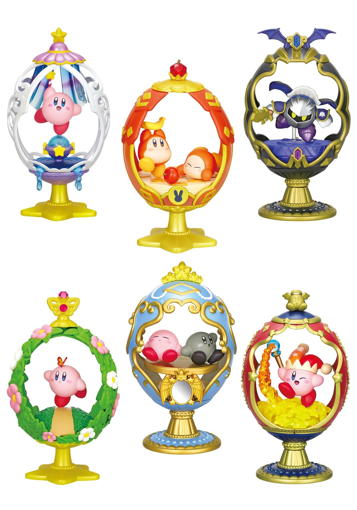 Re-Ment Kirby Ovaltique Collection Blind Box- Includes 1 of 6 Collectible Mini Figurines - Fun and Versatile Decoration