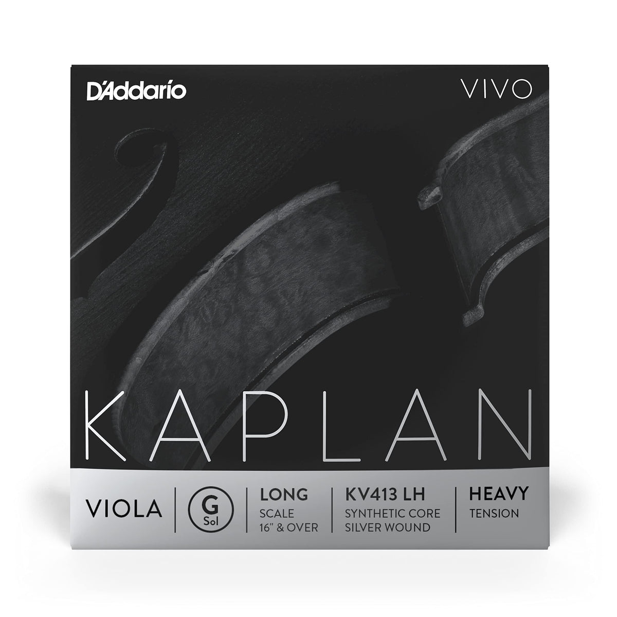 D'Addario Kaplan Vivo Viola String - Single G String - KV413 LH - Viola Strings - Long Scale, Heavy Tension