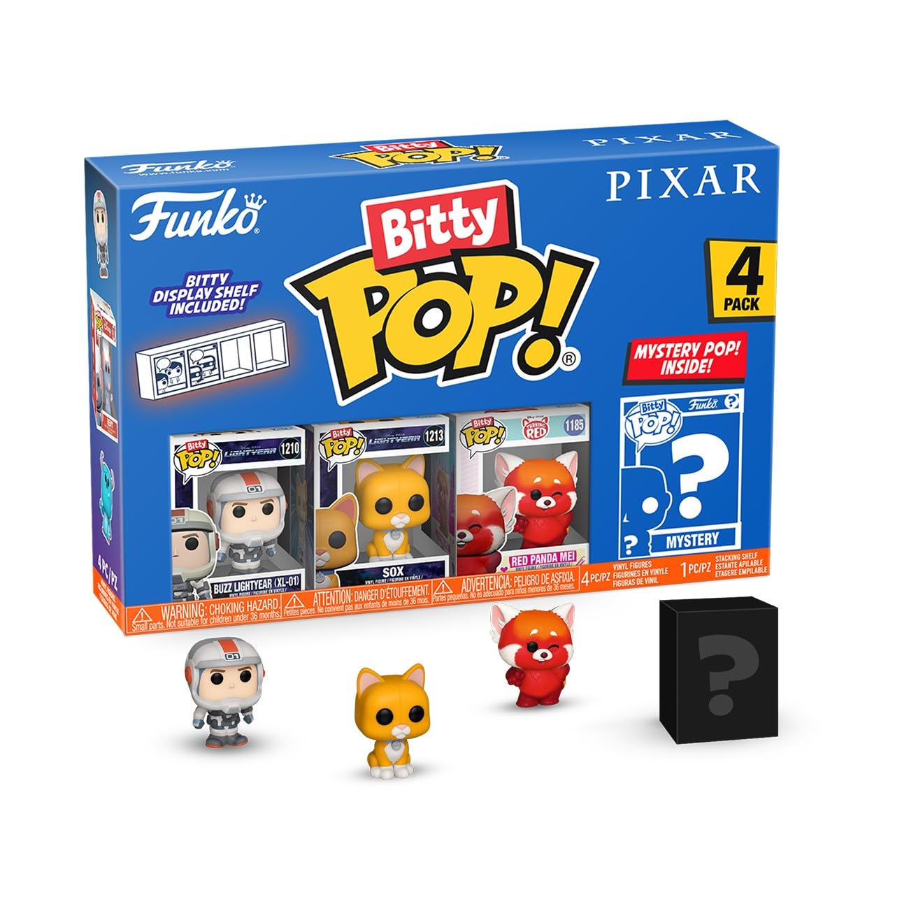 Funko Bitty POP! 4 Pack: Disney Pixar - Buzz Lightyear, Sox, Red Panda Mei