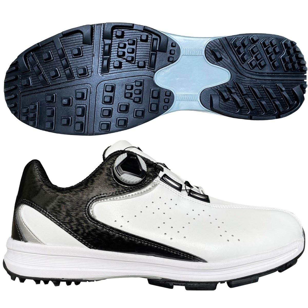 TOBIEMON Men's Sneakers Golf Shoes, Men's: Black, 25.5 cm