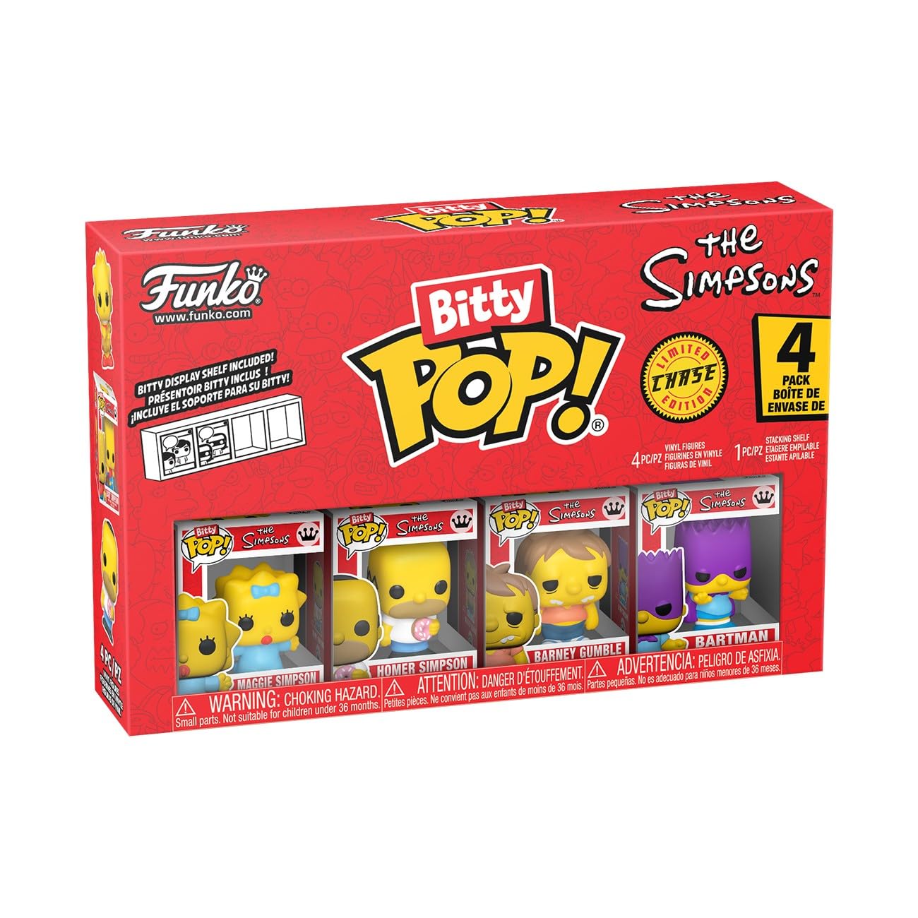 Funko Bitty POP! 4 Pack: The Simpsons - Maggie, Homer (1 in 6 Chase Chance)