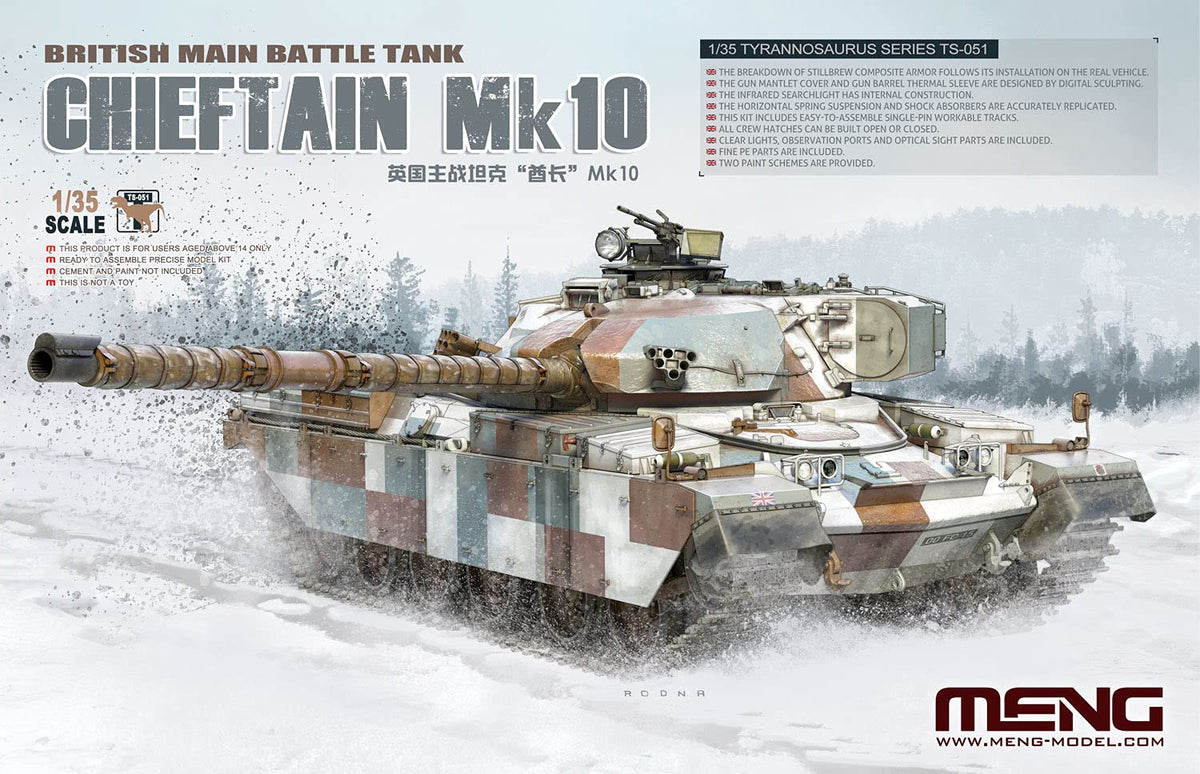 Mon Model MTS051 1/35 British Army Main Battle Tank Chieften Mk.10 Plastic Model