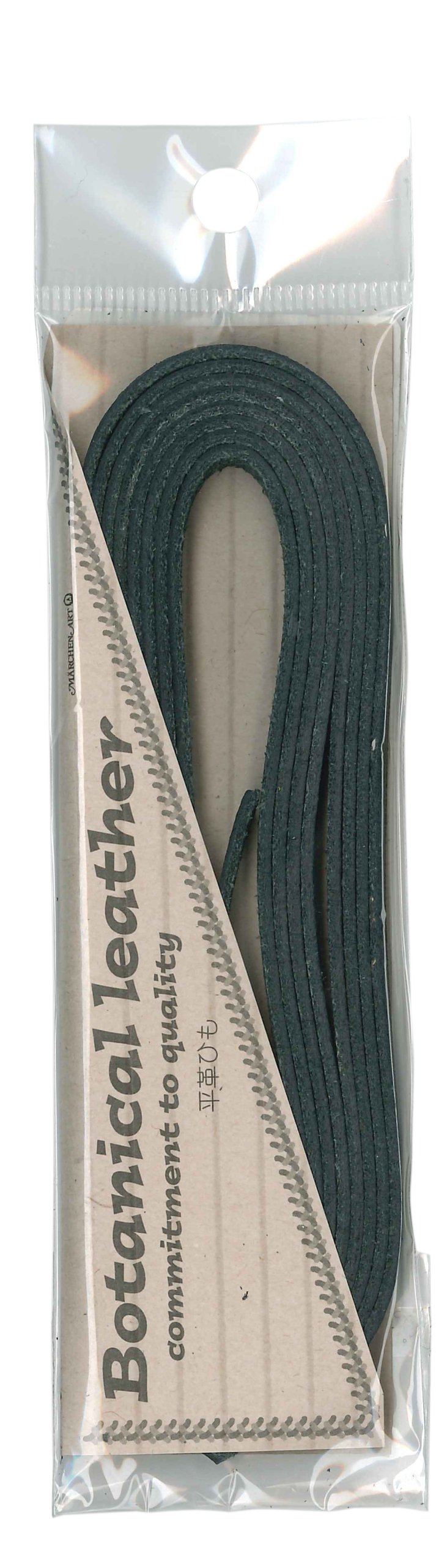 Fairy Tale Art botanikarureza-ko-do Flat Leather Cord 5 mm Width 813 – Black