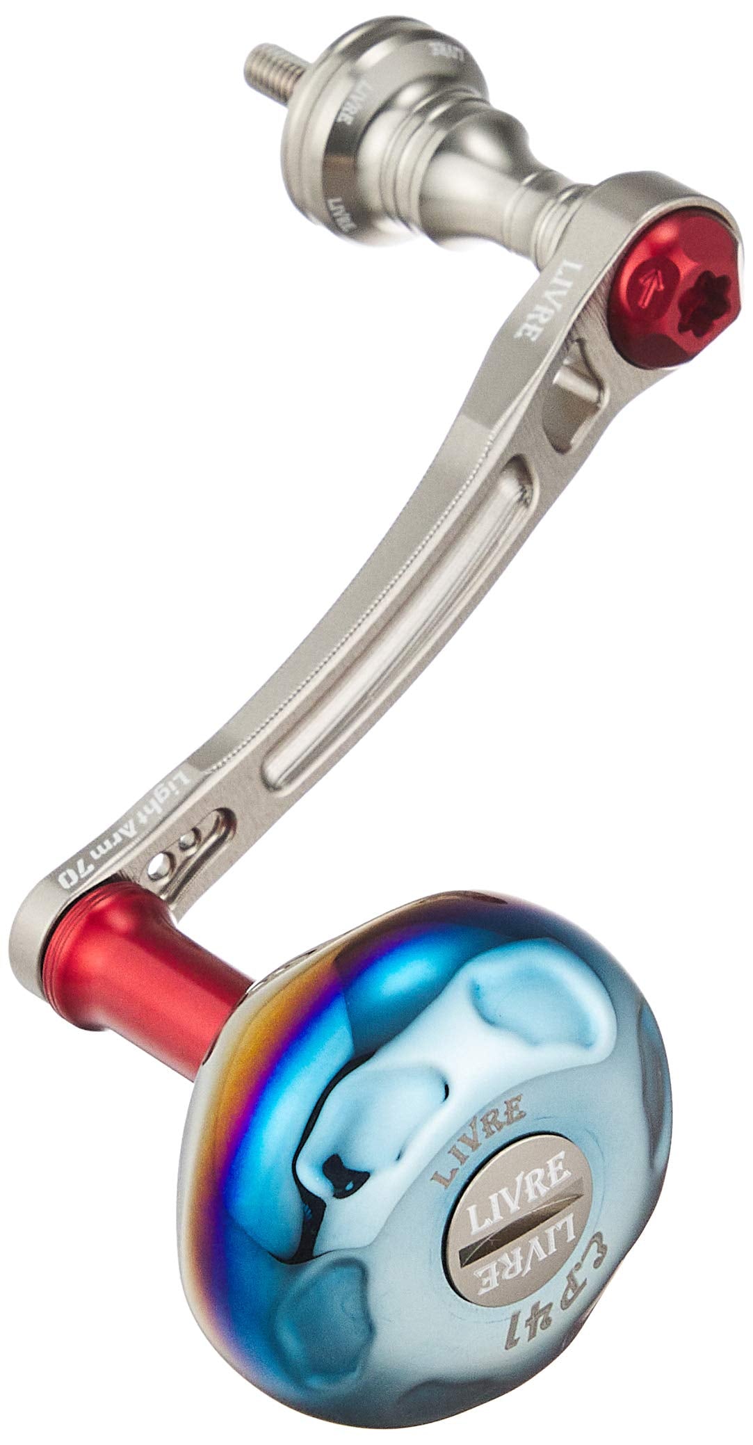 LIVRE Light Arm 70 EP41 Knob for Shimano S2 (Titanium Plate + Red G)