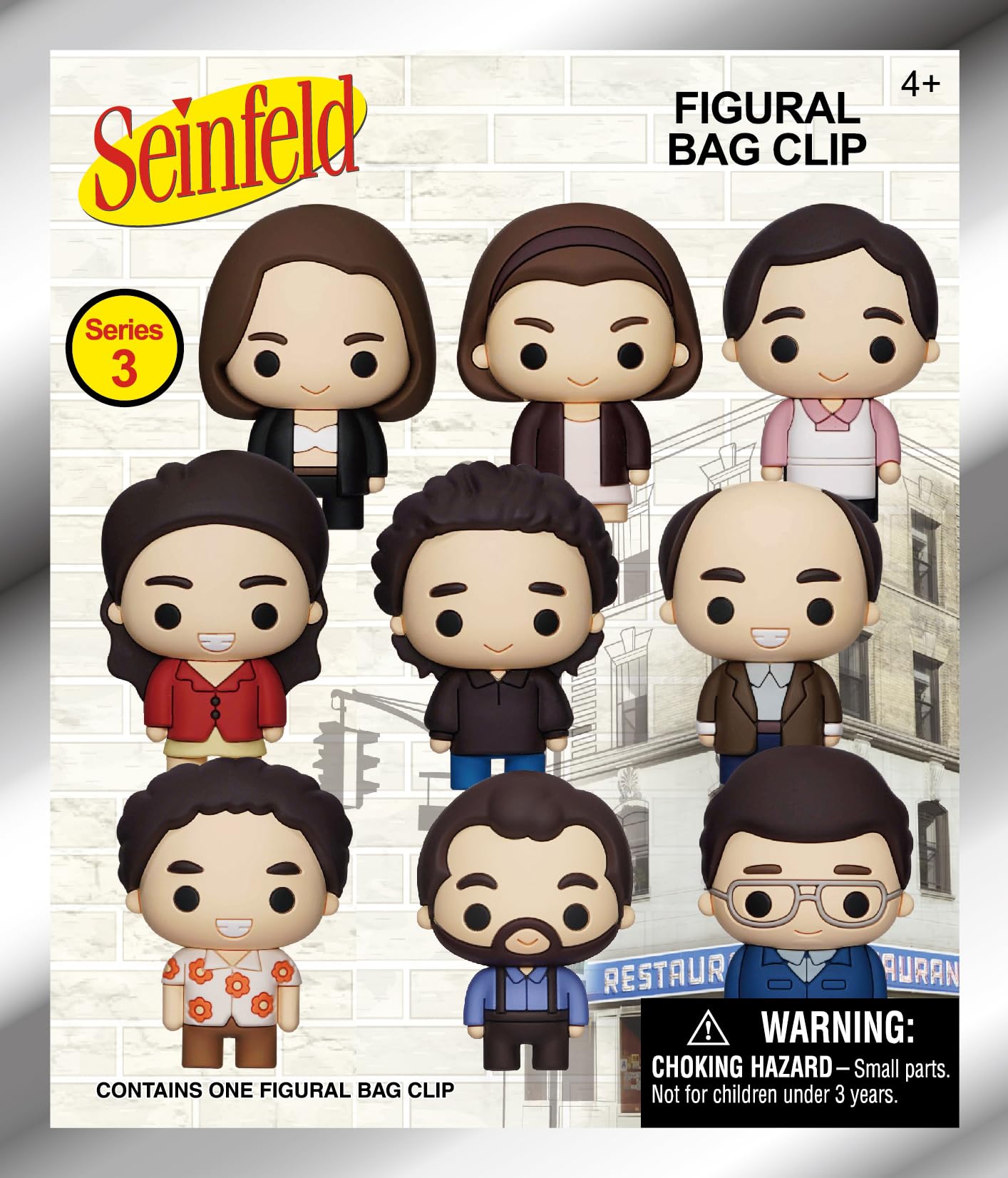 Seinfeld Series 3 – 5" Collectible Bag Clip – Blind Bag (ONE Random Figure) – TV Show Character Keychain/Backpack Accessory | Official Licensed Merchandise