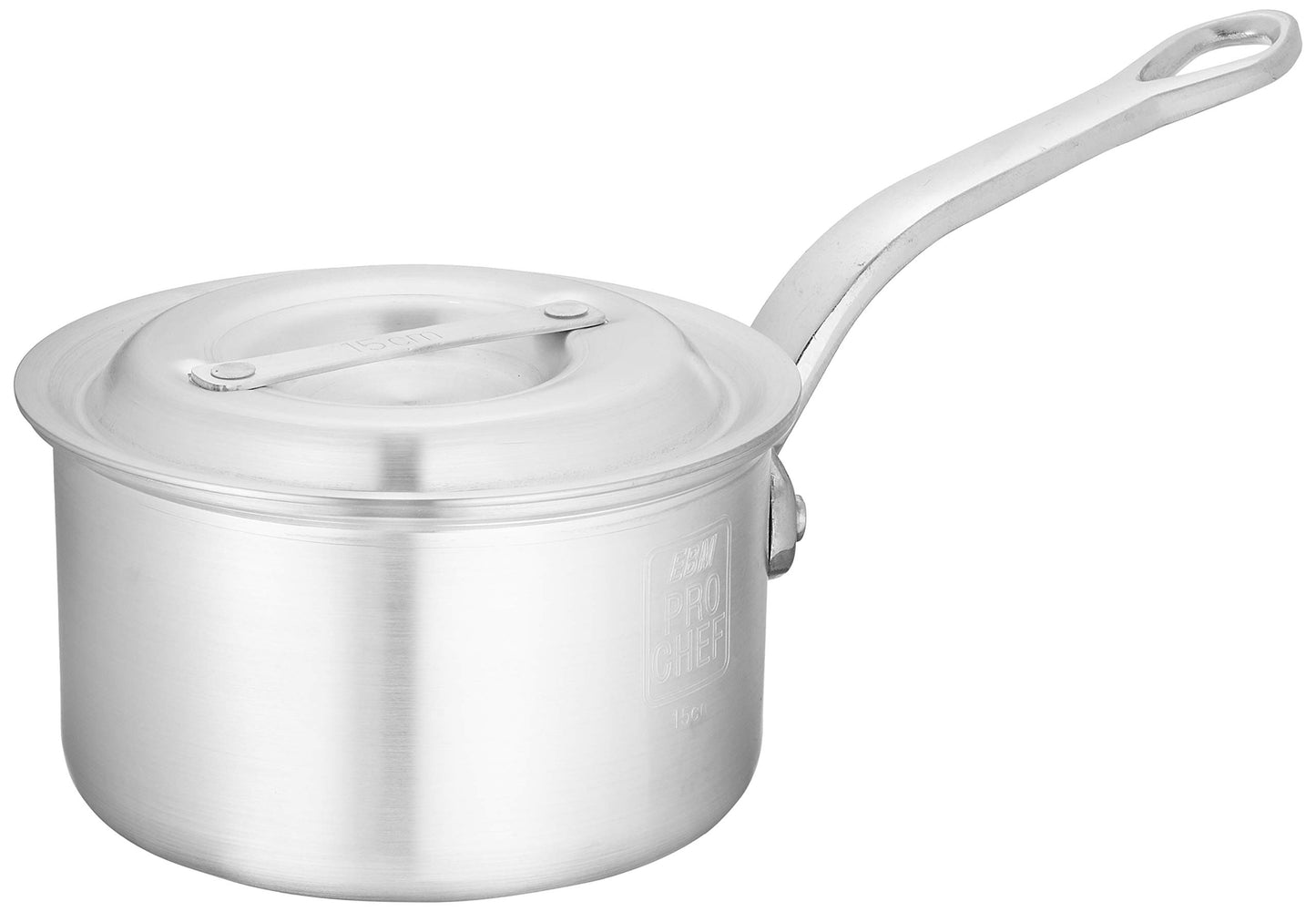 EBM Aluminum Pro Chef Deep Single Handle Pot with Graduated 5.9 inches (15 cm)