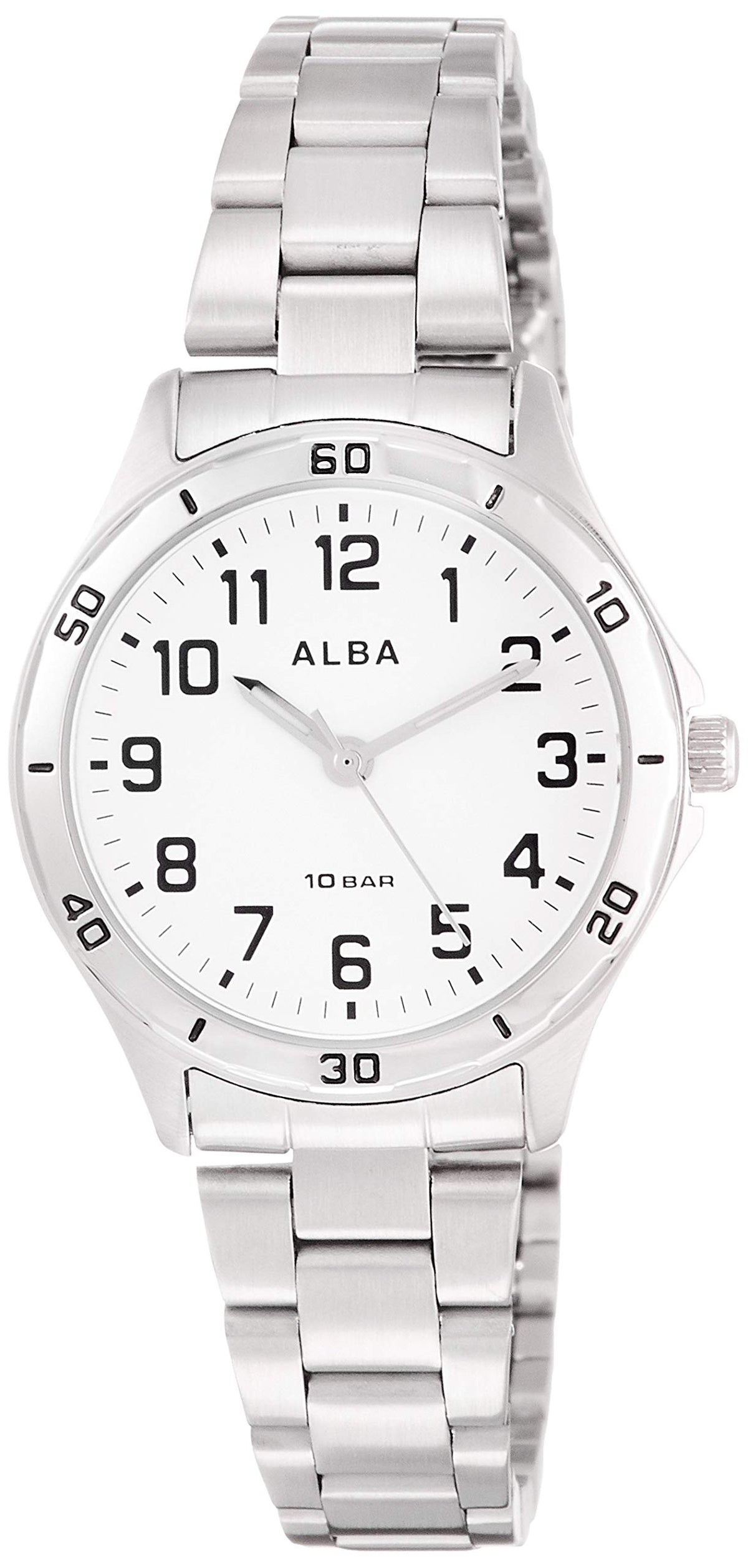 Seiko Watch AQQK407 Women’s Watch, Reinforced Water Resistant (10 ATM), Dome Inorganic Glass, Silver
