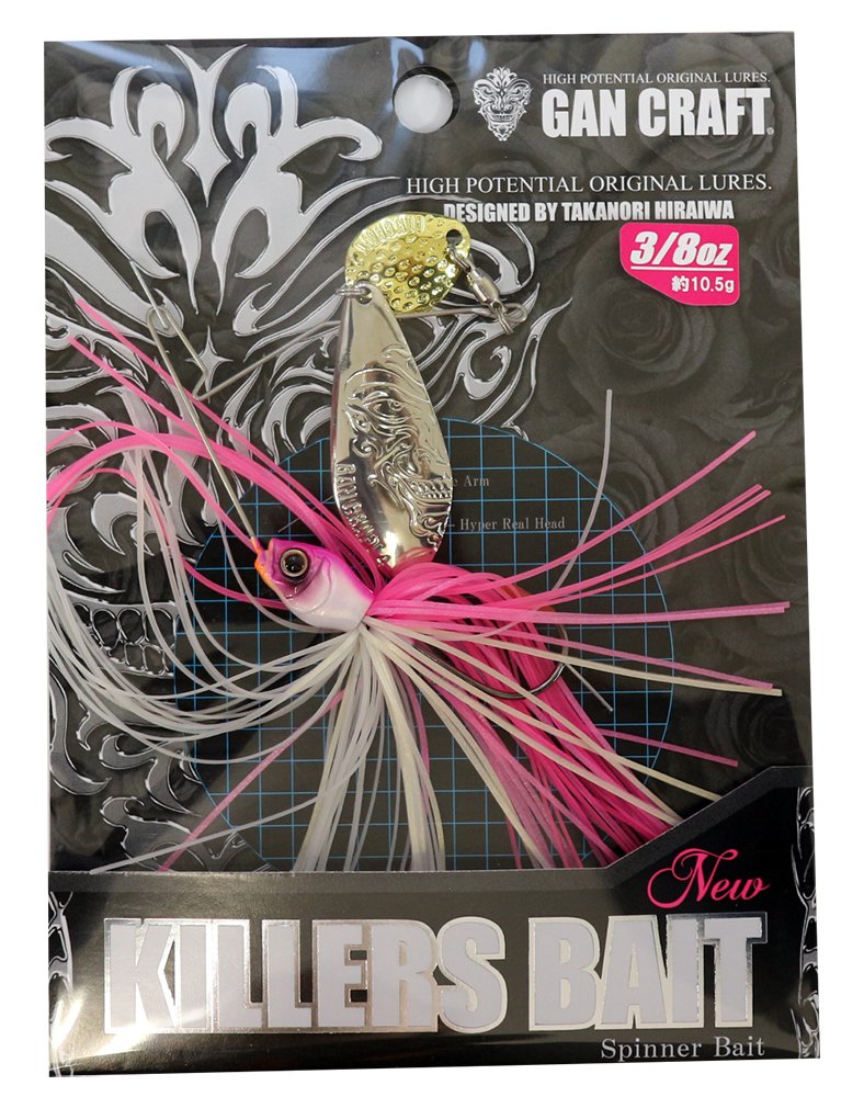 GAN Craft Spinnerbait Killer's Bait Type 1 3/8oz Natural Pink/Silver #10 Lure