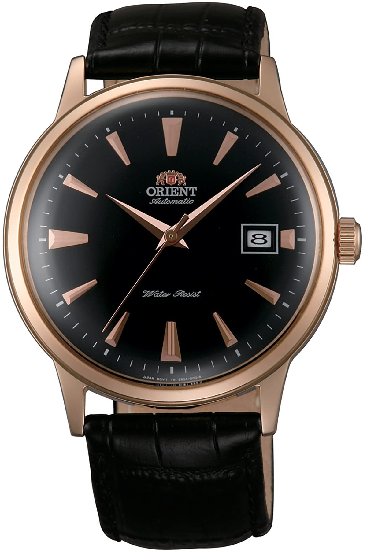 Orient Unisex Adult Analogue Automatic Watch with Leather Strap FAC00001B0, Black Copper Hands, Classic