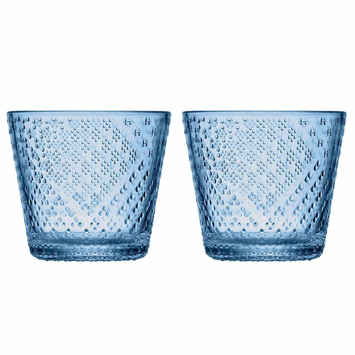 Iittala Tundra 29cl Aqua Tumblers, Set of 2 Glass Water Glasses for Water, Juice and Cocktails, Design by Oiva Toikka, Dishwasher Safe