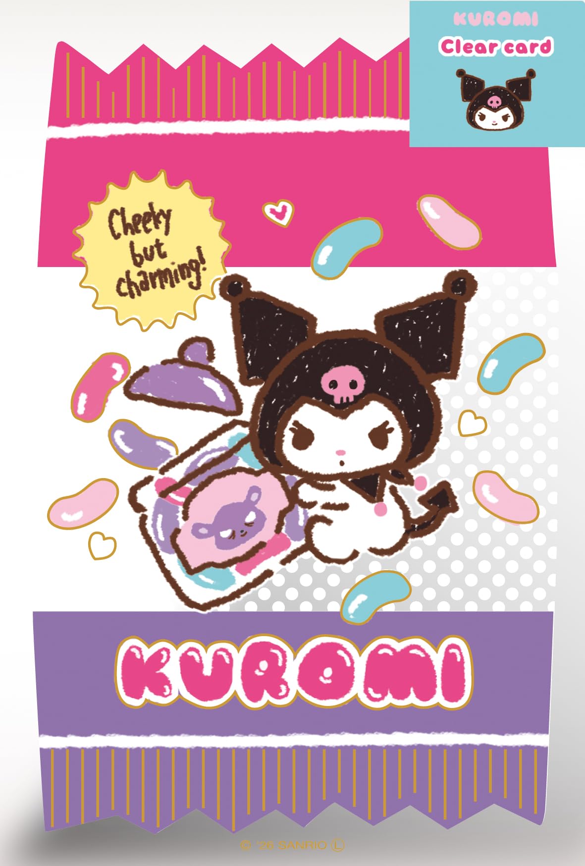 Furukawa Paperwork Sanrio Characters Card Foil Stamped Clear Card Treat Party Chrome CP17