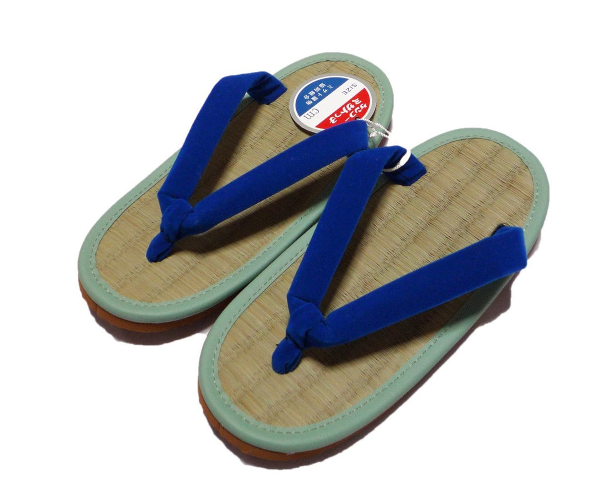 DESIGN ZO-RI MISATOKKO Japanese Tatami Zori Sandals FLIP-Flops Boys/Girls (US 2 (21cm)) Blue