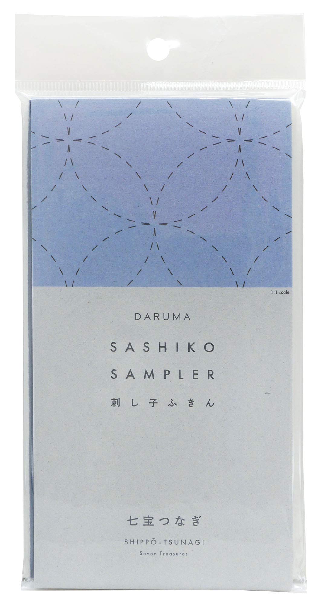 DARUMA Sashiko Sampler Original Cloth Navy Color (Seven-Treasures)