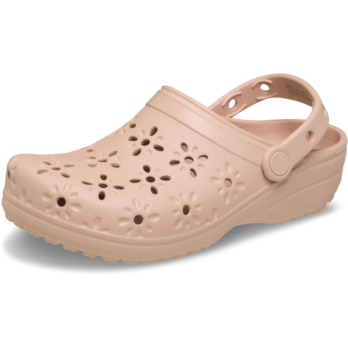 Crocs 210927 Classic Floral Cut Out Clogs, Pink Caramel, 27.0 cm