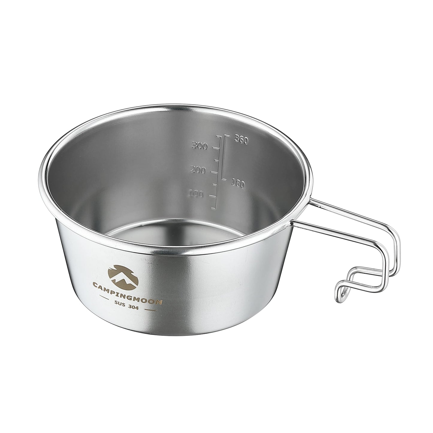 CAMPINGMOON 2pcs Set Stainless Steel Deep Type Camping Sierra Cup 450ml S-360 (JP-S-360)