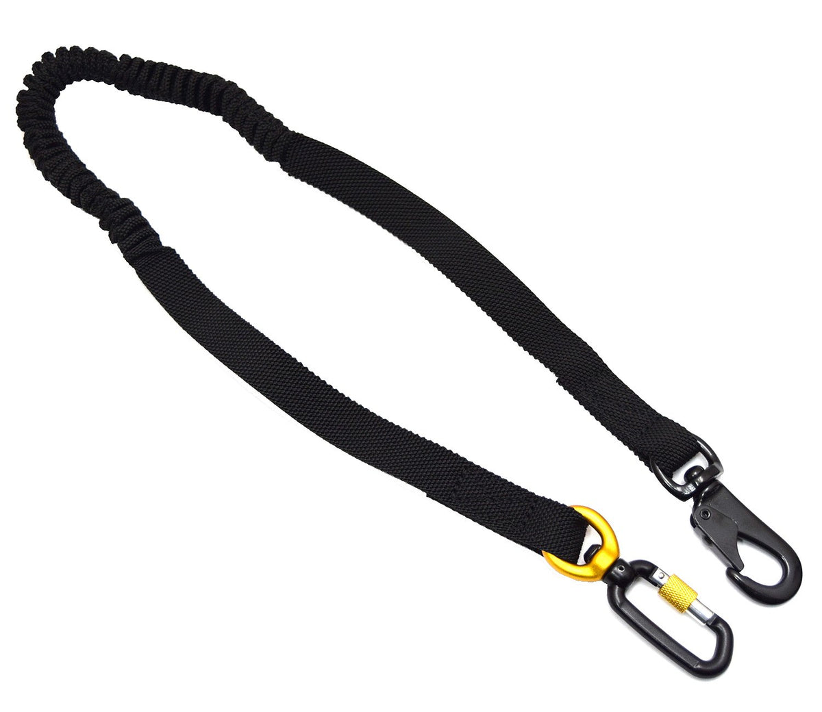 Takagi Cloth Safety Cord with Locking Carabiner, 11.2 lbs (5.0 kg), Black, Approx. 32.3 x 1.2 x 0.8 inches (82 x 3 x 2 cm)