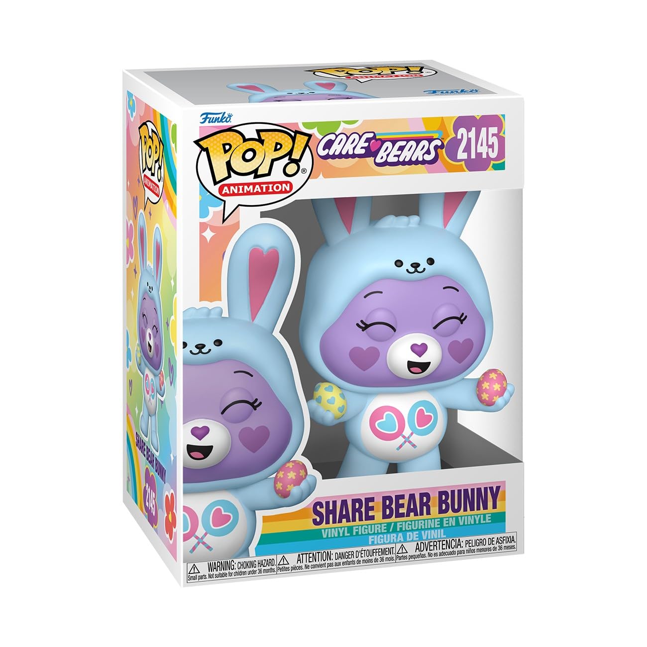 Funko Pop! Animation: Care Bear Cousins Spring - Share Bear Bunny - Collectable Vinyl Figure - Gift Idea - Official Merchandise - Toys for Kids & Adults - Disney Fans - Model Figure for Collectors