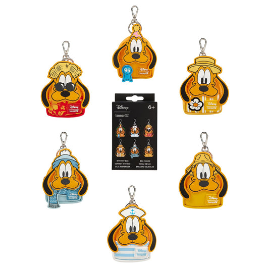 Loungefly Disney Pluto 95th Anniversary Cosplay Mystery Mini Backpack Keychain Charm (ONE RANDOM KEYCHAIN - BLIND BOX)