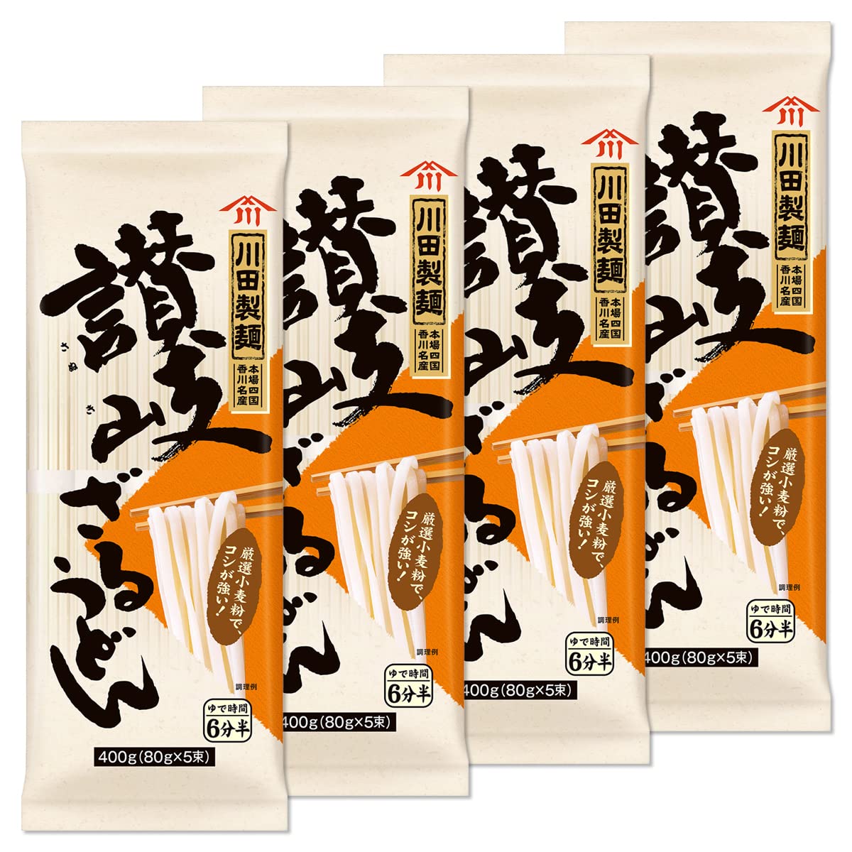 Kawada Sanuki Zaru Udon Noodles 400g x 4