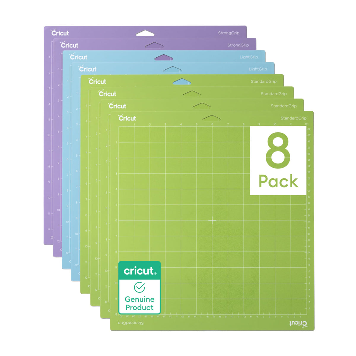 Cricut Cutting Mat Variety Pack (8 Count, 12in x 12in)