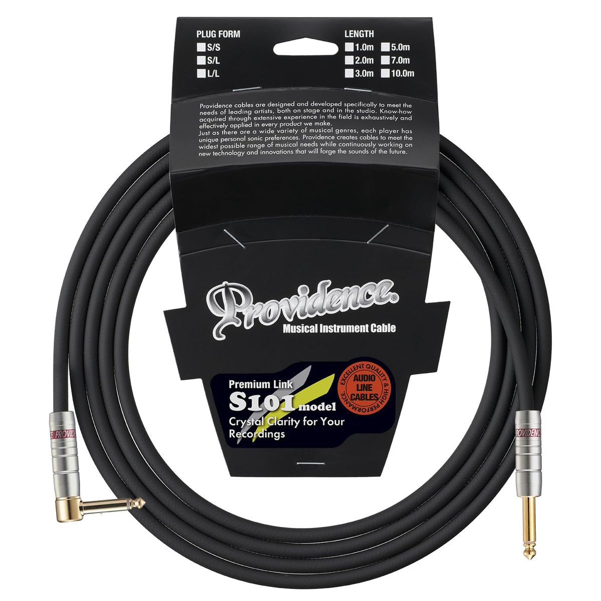 Providence Shielded Cable S101 5m S/L Plug (Straight/L Type)