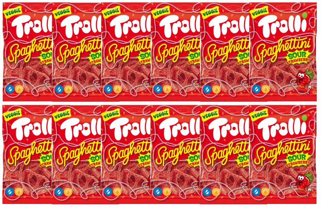 Trolli spaghetti sour strawberry 100gX12 bags