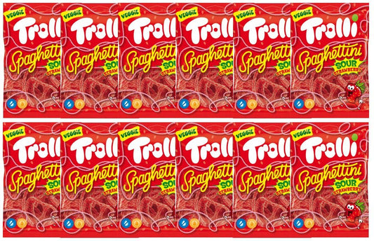 Trolli spaghetti sour strawberry 100gX12 bags